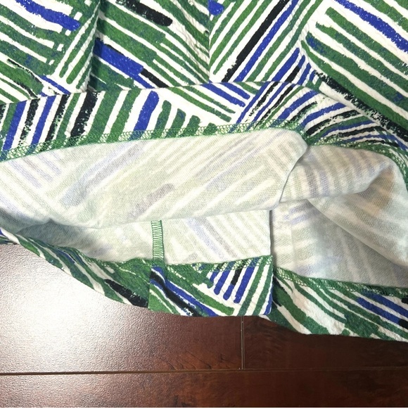 ANTHROPOLOGIE HD In Paris Ardmore A-Line Blue Green Printed Mini Dress 6 NWT - Picture 8 of 13